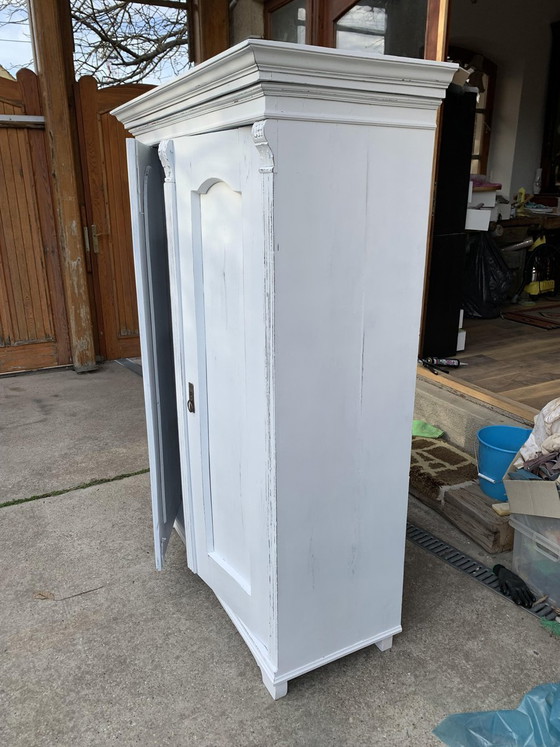 Vintage Painted Wooden Wardrobe (photo 3 of 11)