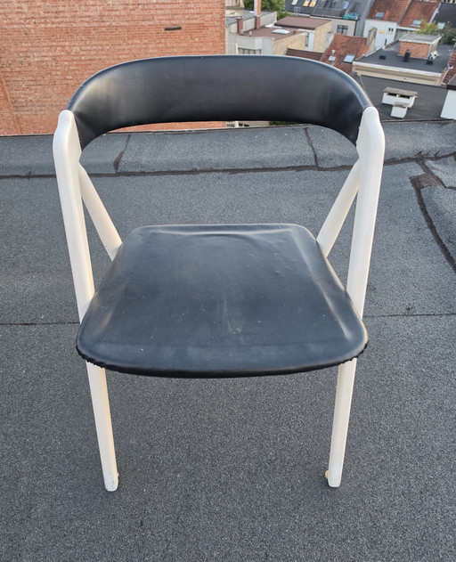 Sedia Thomas Harlev modello 205 per Farstrup Møbler – stoelen fauteuils, Wood, Skai (photo 2 of 6)
