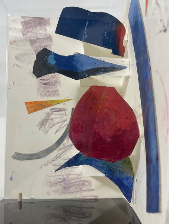 Image 1 of Spatial composition in color - mixed media collage in Plexiglas object (Adolphe Lechtenberg, 1952)