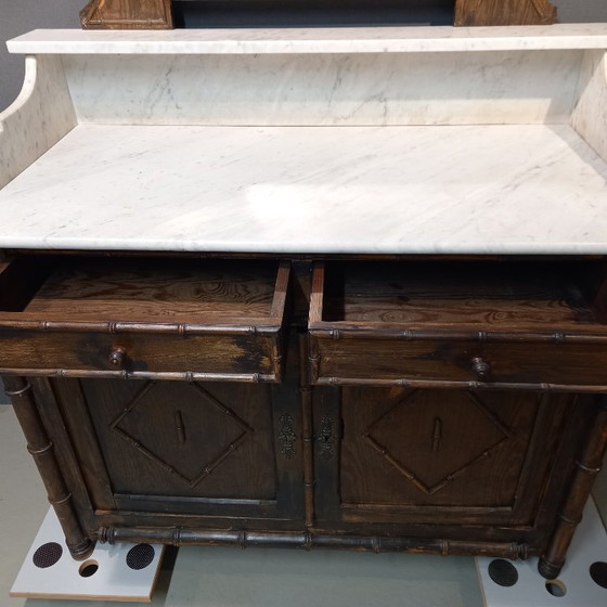 Image 1 of Antiek Frans Faux Bamboo dressoir