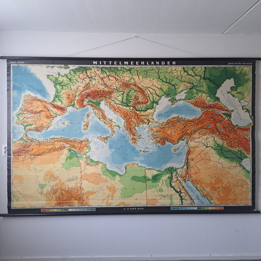 School Map/Wall Map: Mittelmeerländer (Mediterranean Region)