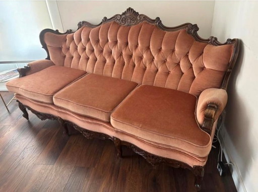 Magnifique canapé 3 places de style baroque