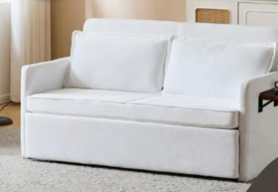 Image 1 of Fauteuil-lit 3 en 1 avec tablette et port USB, canapé convertible