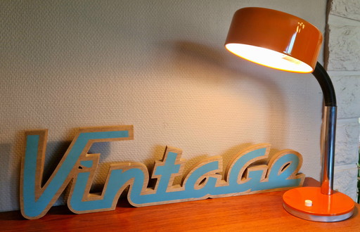 Vintage orange desk lamp
