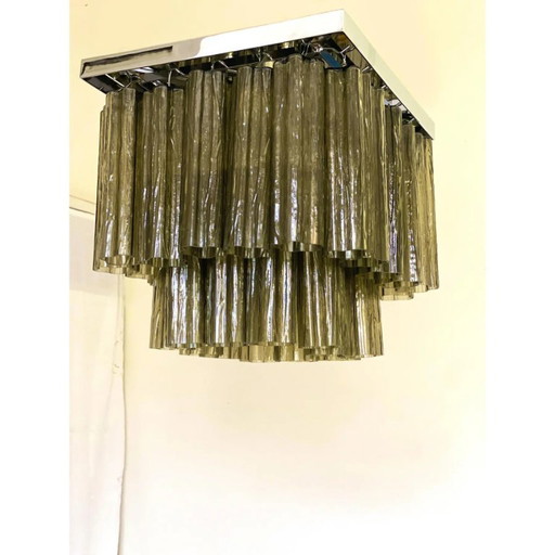 "Tronchi" cuadrado contemporáneo en cristal de Murano estilo Venini Sputnik empotrado