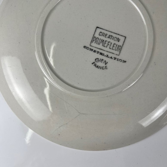 Image 1 of Set van 4 GIEN dessertborden, Primefleur creatie, model "Constellation", 1950