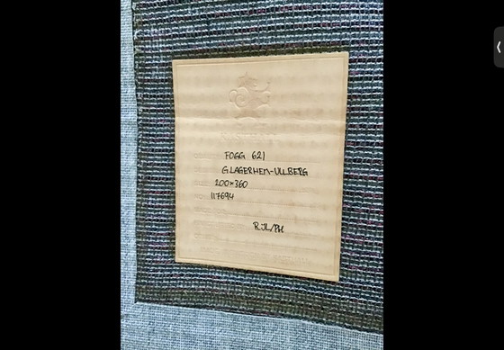 Image 1 of Tappeto Kasthall Fogg 360 x 200 Lino Cerise scuro rosso viola NP 3800€