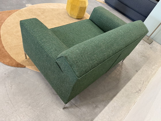 Image 1 of Design on Stock Bloq Loveseat Green fabric 