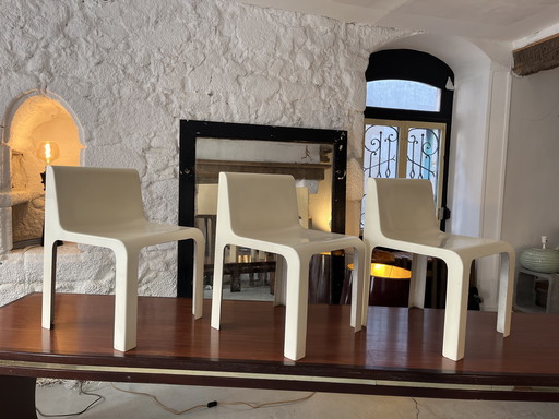 Ensemble de 3 Chaises OZOO 600 de Marc Berthier pour Roche Bobois