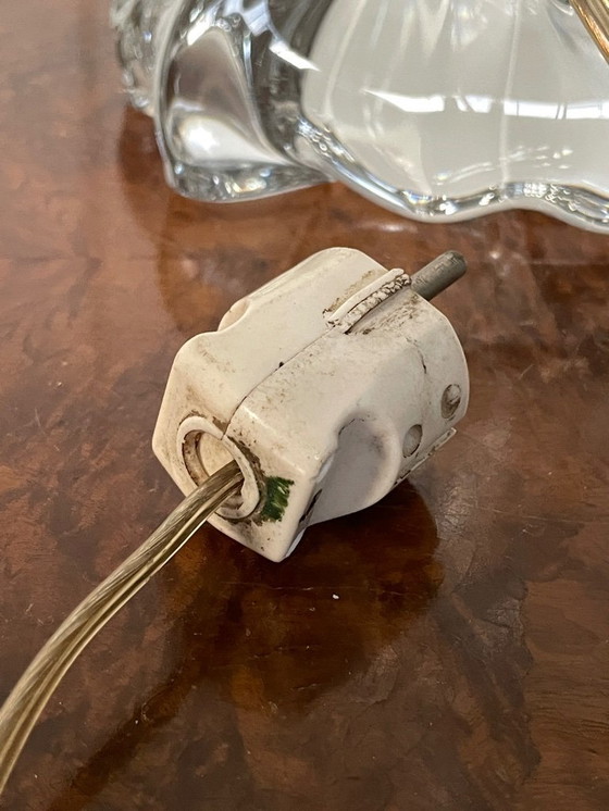 Image 1 of Vintage French Baccarat Table Lamp