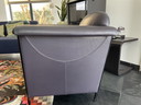 2 leren Tiffany fauteuils van het merk Durlet 