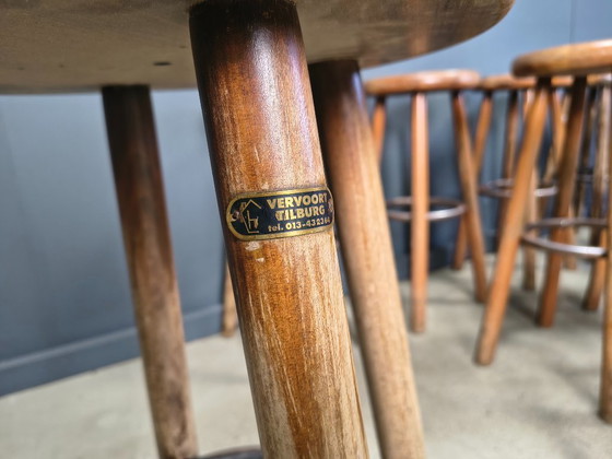 Image 1 of Sgabelli da bar brutalisti vintage, set di 14 - anni '60