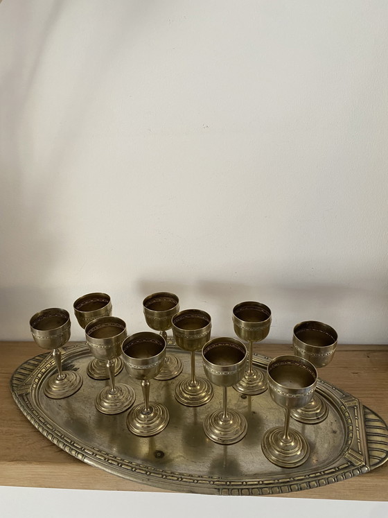 Image 1 of Bicchieri da vodka in acciaio antico