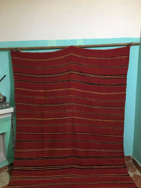 Tappeto berbero rosso vintage 370cm×187cm – Tappeti, Wool, Cotton (photo 3 of 11)