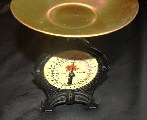 Image 1 of Alte seltene EKS Küchenwaage – Landhausstil / Jugendstil – Voll funktionsfähig!