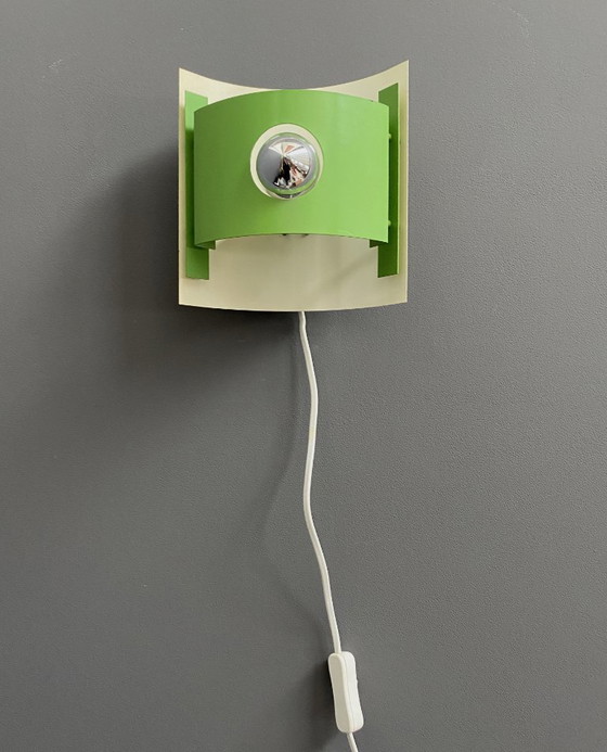 Image 1 of Applique murale Anvia Holland en métal vert, style années 1970, ère spatiale