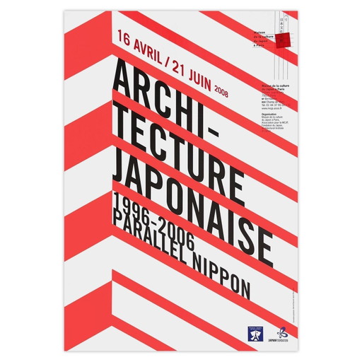 Bernard BAISSAIT Poster Japanse architectuur - Japans Cultureel Centrum – Paper