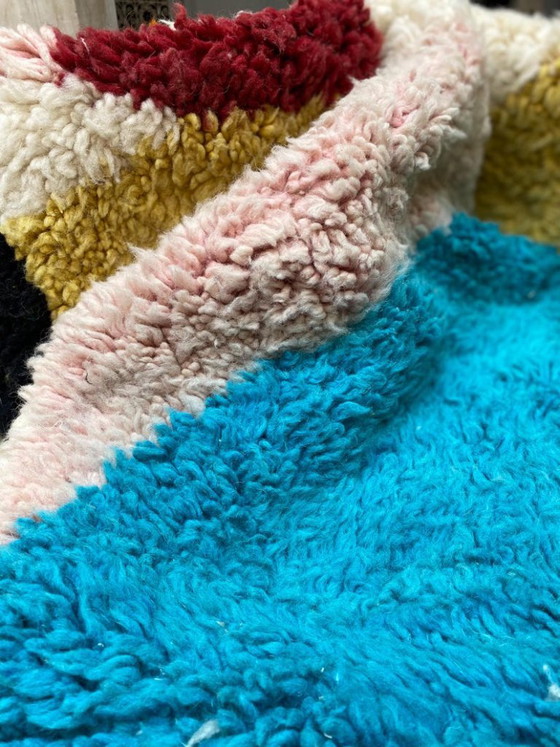 Tappeto berbero marocchino colorato, fatto a mano, 250 cm x 150 cm – Tappeti, Cotton (photo 6 of 9)