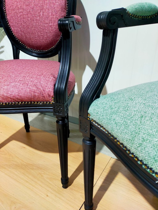 2 chaises vintage de style Louis