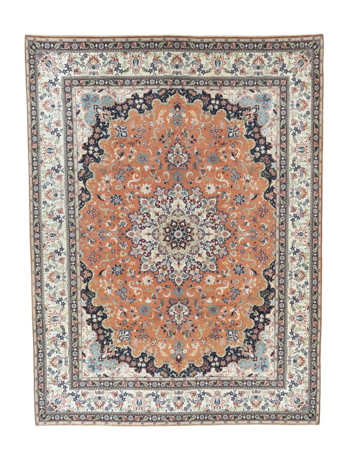 Alfombra oriental Yazd anudada a mano – 392 x 295 cm