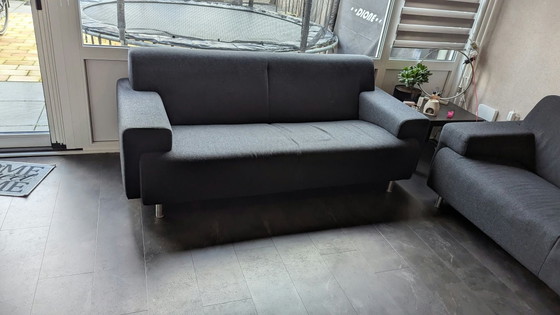2x Havee Cloak design Sofas 198x90 cm, Textile, Black (photo 2 of 7)