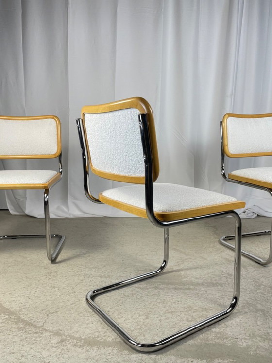 Image 1 of 4 sedie Breuer b32 in bouclé bianco