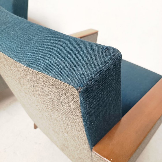 Image 1 of Paar tweekleurige fauteuils, jaren 1960