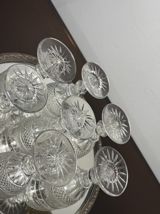 M. Trianon 7 Bicchieri Saint Louis – Bicchieri e caraffe, Crystal (photo 8 of 15)