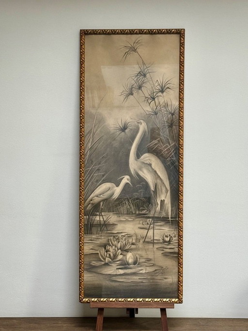 Naturalist charcoal drawing from the early 20th century