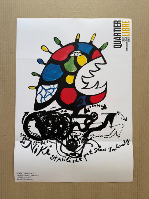 Niki de Saint Phalle, Niki Stabilisée par Jean Tinguely, originele tentoonstellingsposter – Paper (photo 2 of 10)