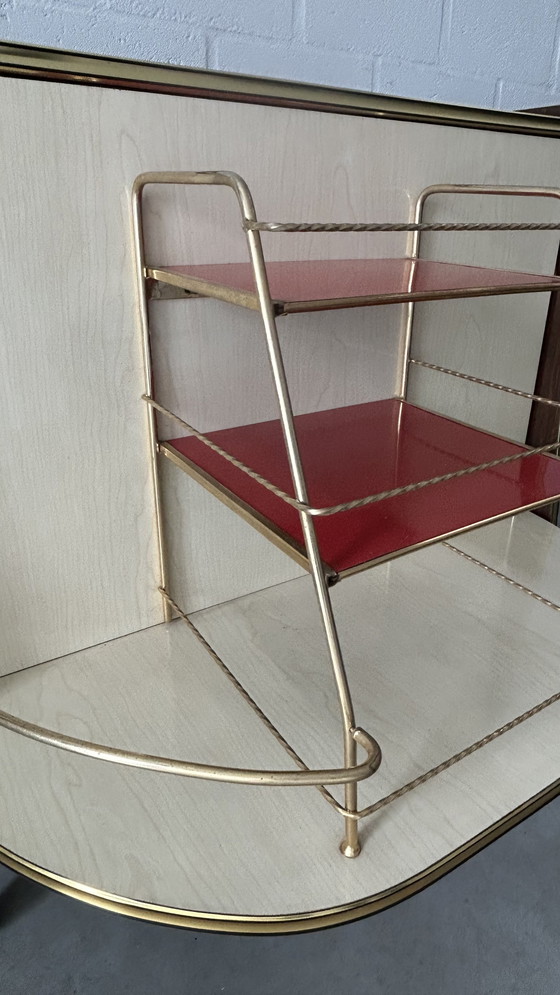 Image 1 of Original Vintage Bar Cabinet with Swivel Door – 1950s/60s