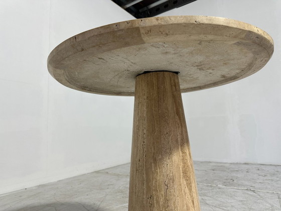 Travertine Bistro Table Eleonora Aime - Round Ø70 - Solid Natural Stone – Dining tables (photo 7 of 8)