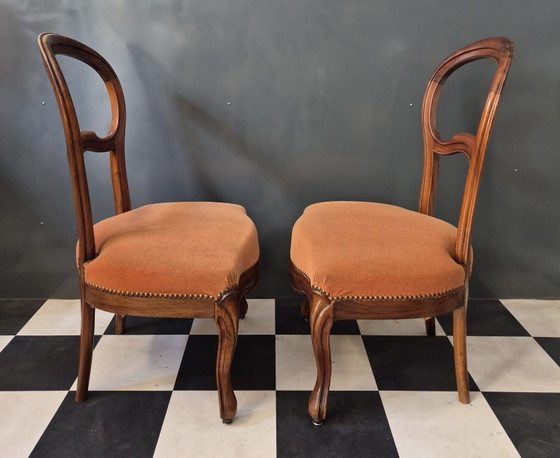 Image 1 of Paar niedrige Sessel im Louis-Philippe-Stil in sehr gutem Zustand