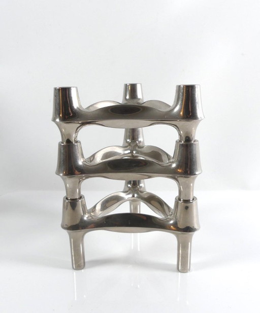 3 BMF Nagel Candlesticks Space Age 70s