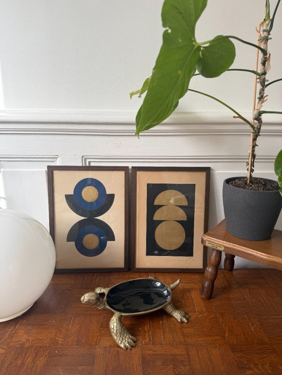 Image 1 of Schmucktablett in Form einer goldenen Schildkröte