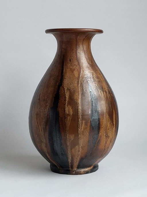 Sylvain Hublet - Vase - Flamed stoneware - Height: 36 cm