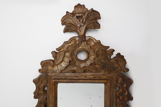 Image 1 of Italian Renaissance–Baroque Carved Wood Mirror, 17th Century