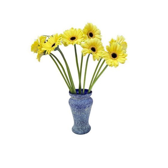 Image 1 of Vaso vintage in vetro di studio - Blu cobalto - 1960-1970 circa - Stile Murano - 975 g