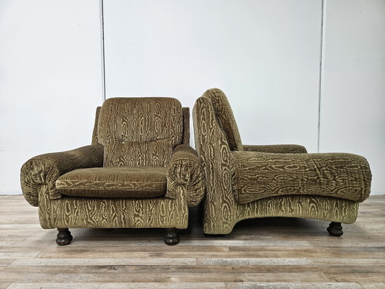 Image 1 of Een paar Italiaanse fauteuils uit de jaren 70.