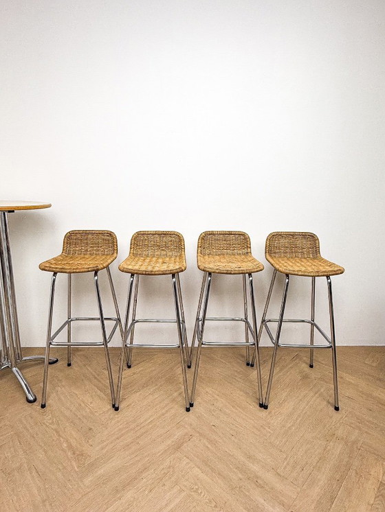 Image 1 of LET OP! Alleen Bartafel in de stijl van Rohé Noordwolde, Dirk van Sliedregt, hoge barkrukken met bartafel 