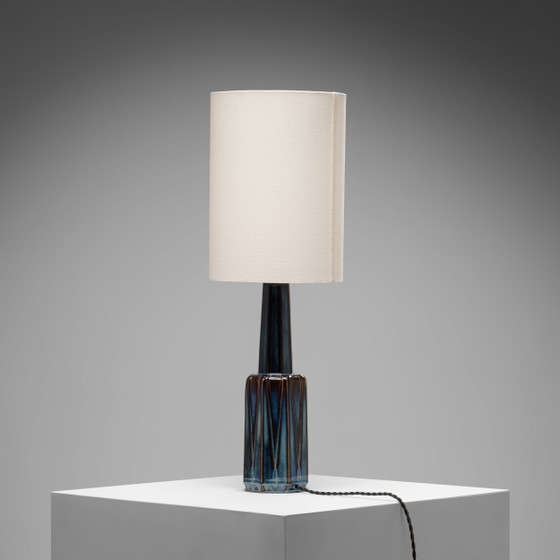 Model 1033 Große Keramik-Tischlampe von Søholm Stentøj, Dänemark, 1960er Jahre, Tischlampen, Braun (Foto 3 von 9)
