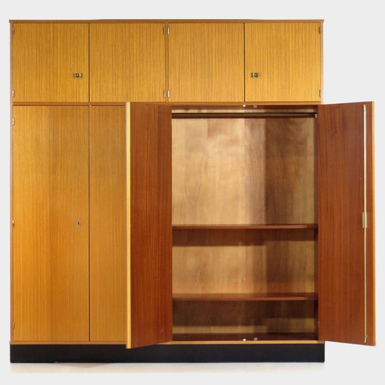 Image 1 of Large tall 8-door vintage designer closet in teak, 1960s