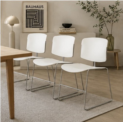 Set van 3 design stoelen by Max Stacker