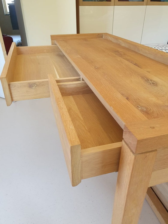 Image 1 of Scrivania/tavolino Ethnicraft con struttura in rovere naturale.
