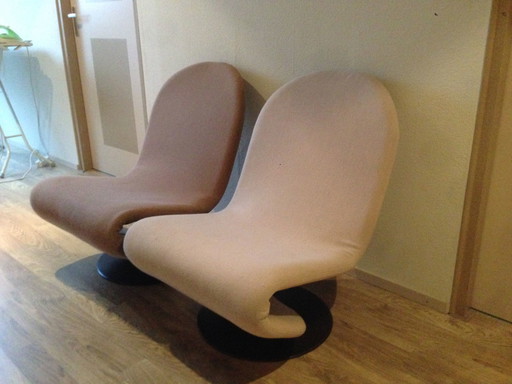 2 fauteuils Verner Panton Système 1-2-3
