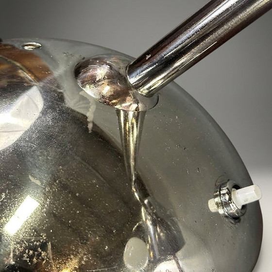 Image 1 of Art-Deco-Tischlampe, vernickeltes Metall, Franta Anýž, 1930er Jahre