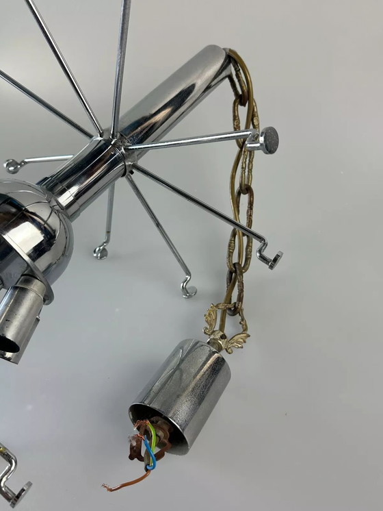 Image 1 of 60s 70s kroonluchter Kroonluchter "Ragnatela" Murano glas Space Age