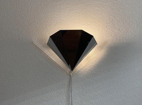 Image 1 of Set vintage di grandi luci da parete cromate anni '80