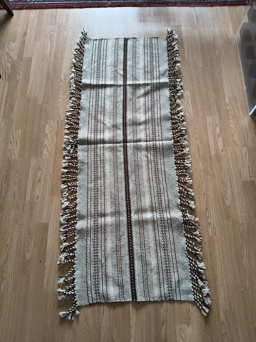 Kilim/tapiz de pared vintage tejido a mano Cepelia (Makata "Beskidzka") – DEADSTOCK (1988)