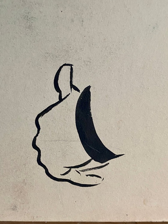 Artist's drawing on cardboard from 1974 – Paintings & Drawings, Paper (photo 5 of 6)